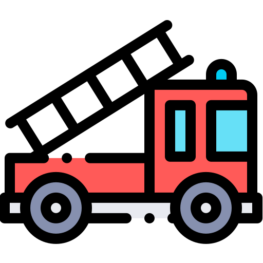 Caminhão de bombeiros Detailed Rounded Lineal color Ícone