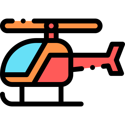 Вертолет Detailed Rounded Lineal color иконка