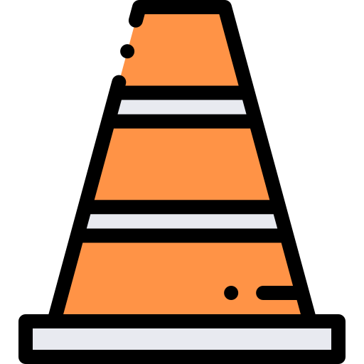 Cone Detailed Rounded Lineal color Ícone