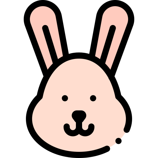 Rabbit Detailed Rounded Lineal color icon