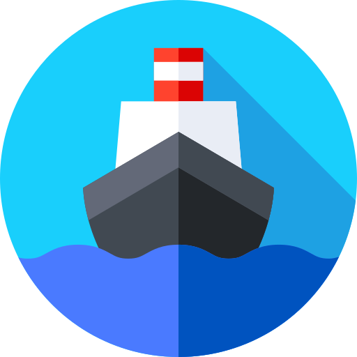 Ship Flat Circular Flat icon