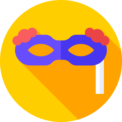 Eye mask Flat Circular Flat icon