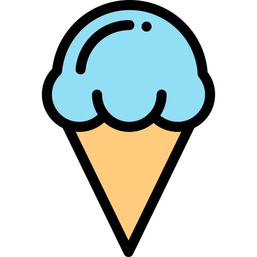 Ice cream Detailed Rounded Lineal color icon