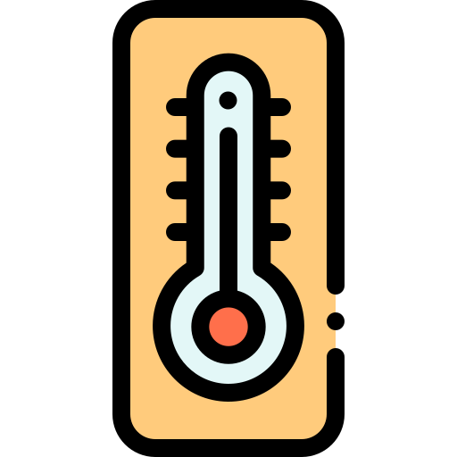 High temperature Detailed Rounded Lineal color icon