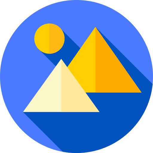 pyramiden Flat Circular Flat icon