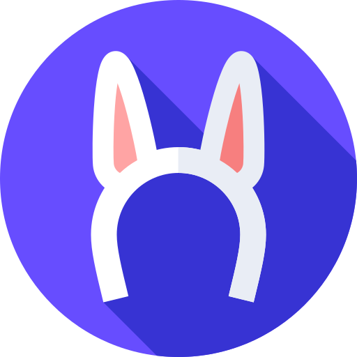 Conejo Flat Circular Flat icono