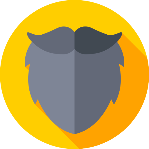 Beard Flat Circular Flat icon