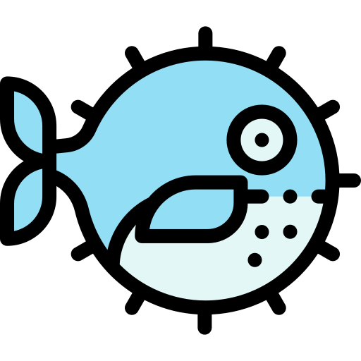 Blowfish Detailed Rounded Lineal color icon