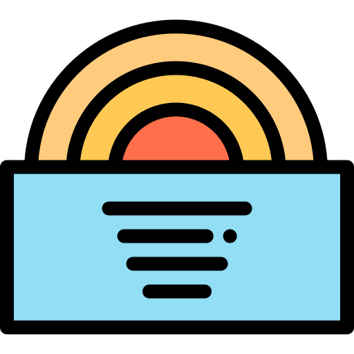 Sunset Detailed Rounded Lineal color icon