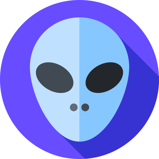 Alien Flat Circular Flat icon