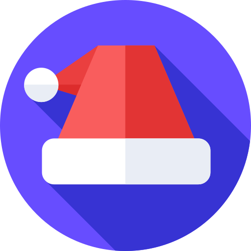 Santa hat Flat Circular Flat icon
