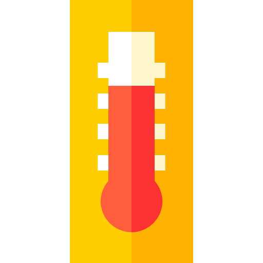 Temperatura alta Basic Straight Flat icono