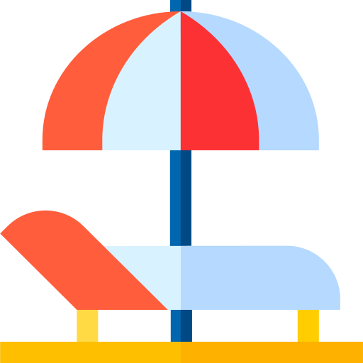 zonnebank Basic Straight Flat icoon