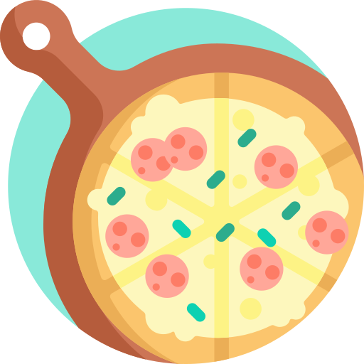 Pizza Detailed Flat Circular Flat Ícone