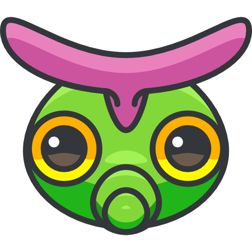 Caterpie Roundicons Freebies Lineal Color icon