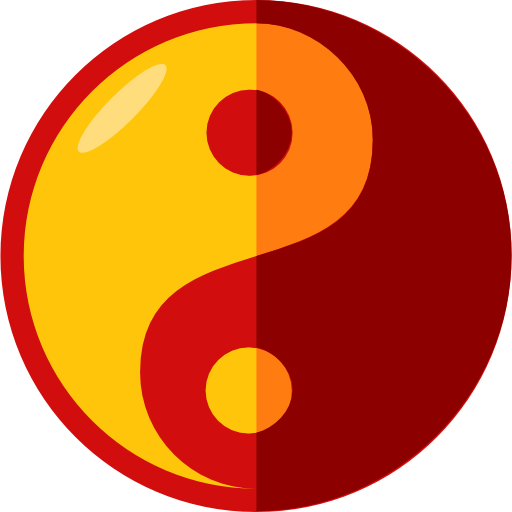 yin yang Roundicons Flat Icône