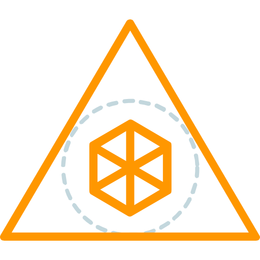 driehoek Roundicons Flat icoon