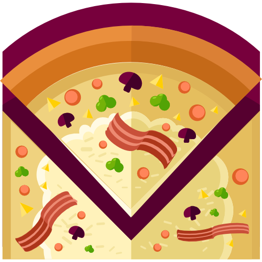 pizza Roundicons Flat ikona