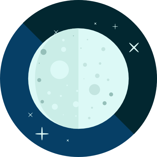 luna llena Roundicons Flat icono