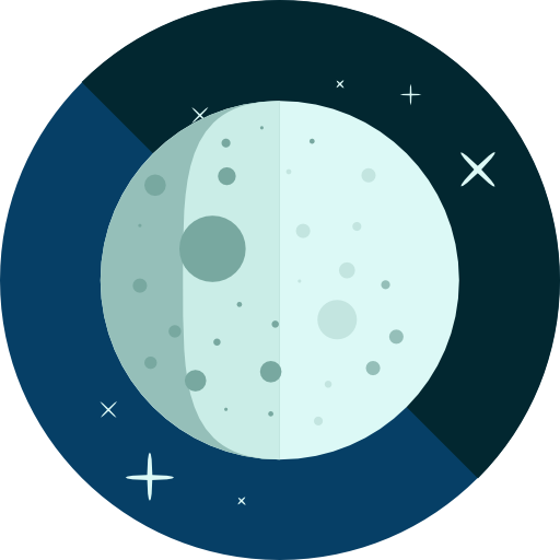 luna creciente Roundicons Flat icono