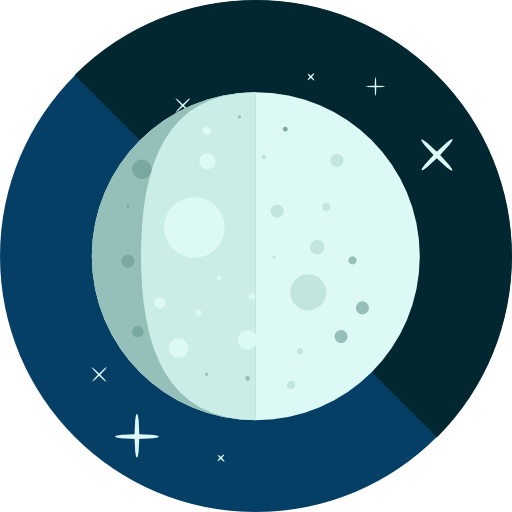 luna crescente Roundicons Flat icona