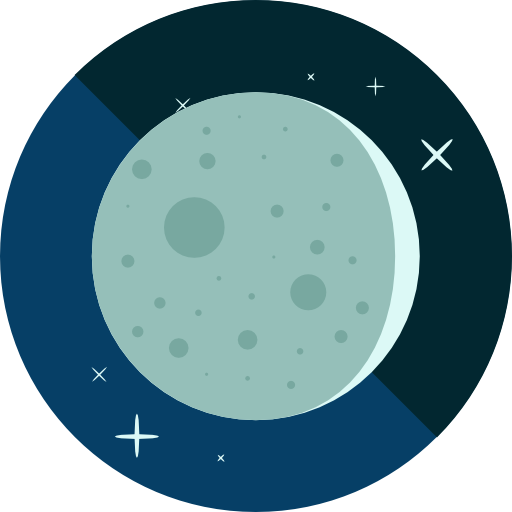 Moon Roundicons Flat icon