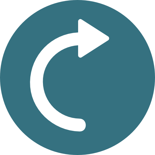 Curved arrow Roundicons Circle flat icon