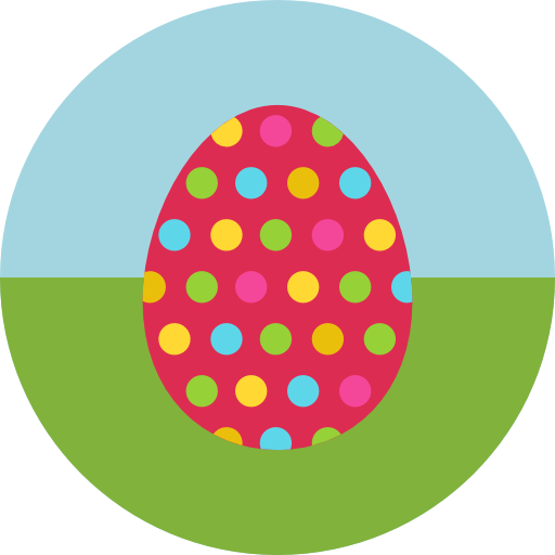 huevo de pascua Roundicons Circle flat icono