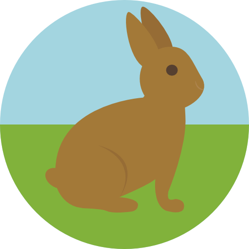 Easter bunny Roundicons Circle flat icon