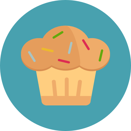Muffin Roundicons Circle flat icon