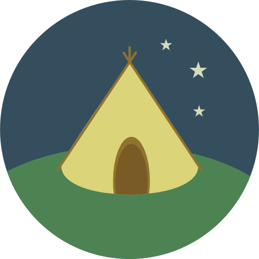 Tent Roundicons Circle flat icon