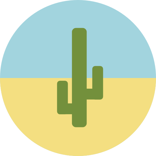 kaktus Roundicons Circle flat ikona