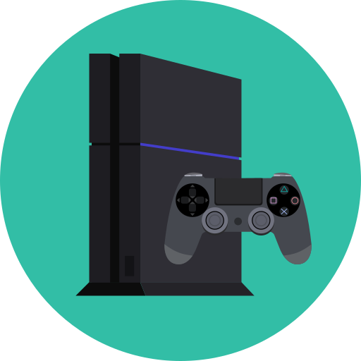 Game console Roundicons Circle flat icon