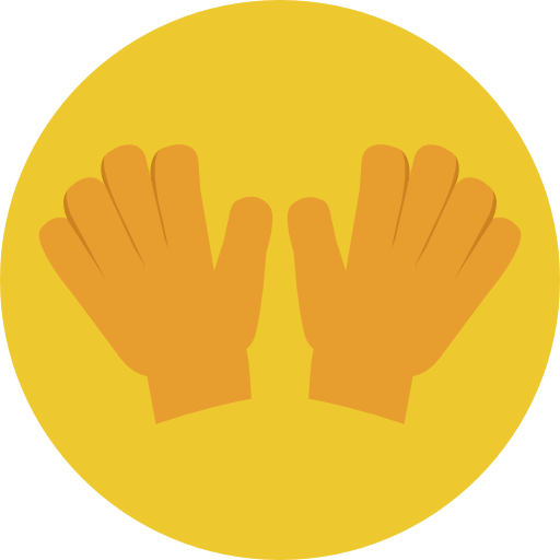 手袋 Roundicons Circle flat icon