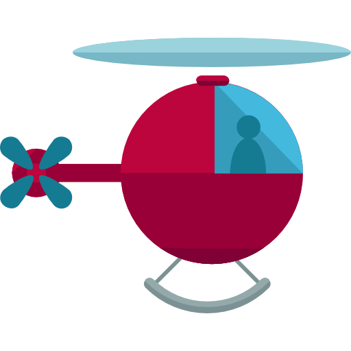 helikopter Roundicons Flat icoon