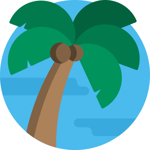 ヤシの木 Detailed Flat Circular Flat icon