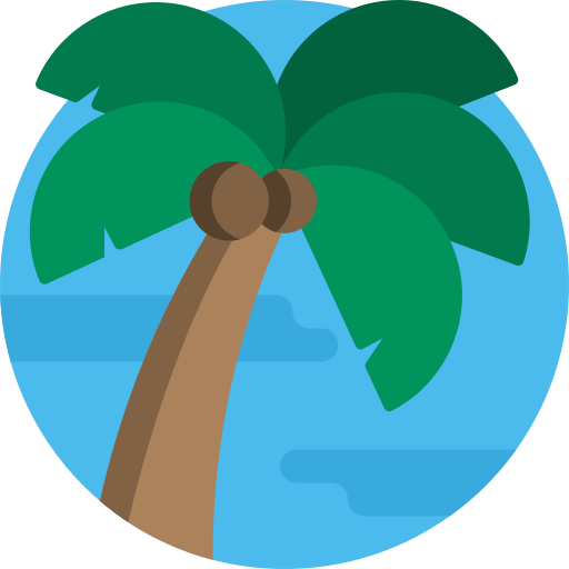 Palmera Detailed Flat Circular Flat icono