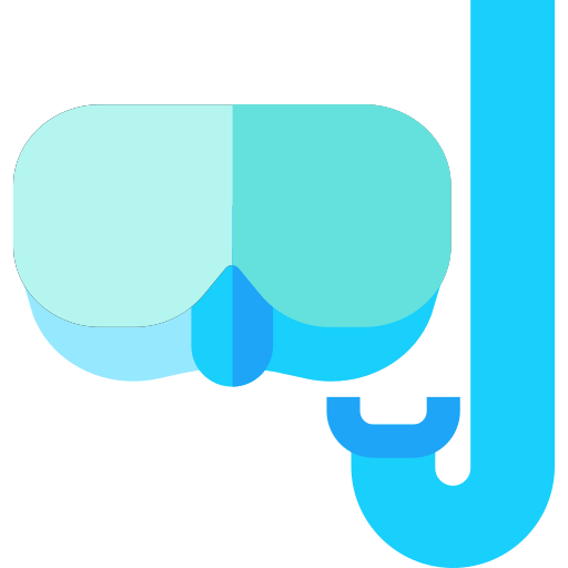 taucherbrille Basic Straight Flat icon
