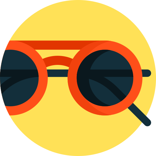 occhiali da sole Detailed Flat Circular Flat icona