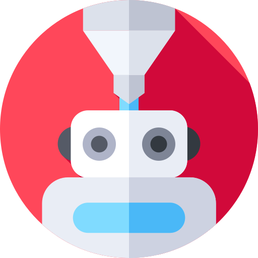 robot Flat Circular Flat ikona