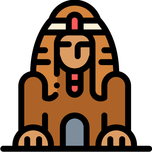 Gran esfinge de guiza Detailed Rounded Lineal color icono