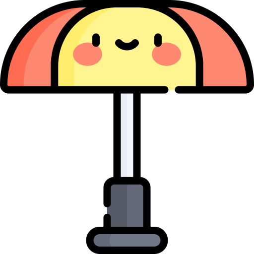 parasol Kawaii Lineal color icoon