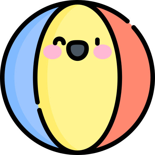 пляжный мяч Kawaii Lineal color иконка