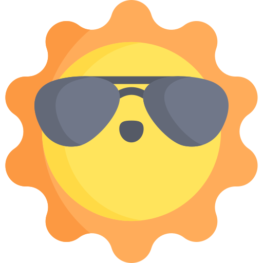 słońce Kawaii Flat ikona