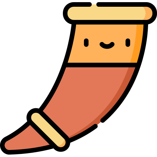 Drinking horn Kawaii Lineal color icon