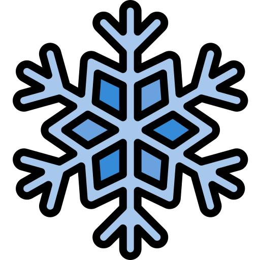 sneeuwvlok Kawaii Lineal color icoon