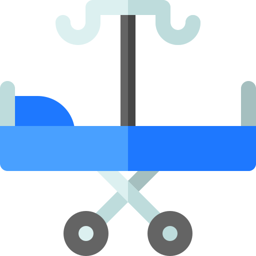 Łóżko szpitalne Basic Rounded Flat ikona