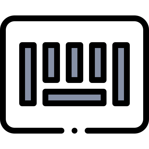 código de barras Detailed Rounded Lineal color icono