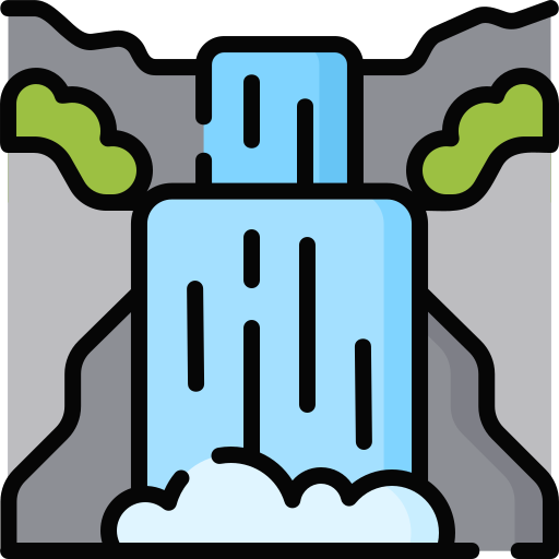 Waterfall Special Lineal color icon
