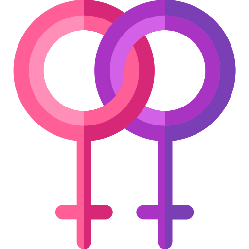 Lesbian Basic Rounded Flat icon